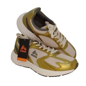 RBX Live/Life/Active Womens NEW w/Tags White & Gold Casual Sneakers - sz. 9